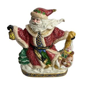 Fitz & Floyd Omnibus Collection1994 Renaissance Santa 2.25 Qt Christmas Pitcher